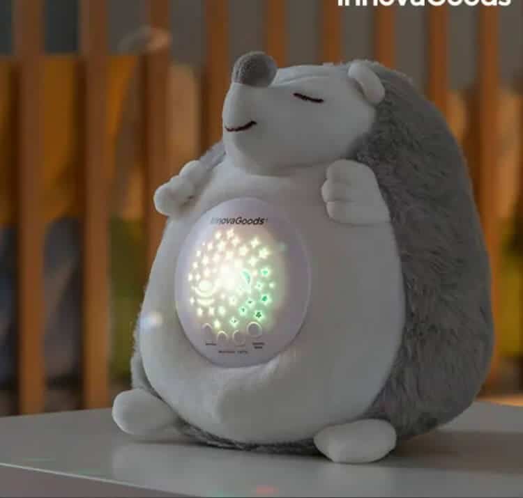 Pluche egel met projector