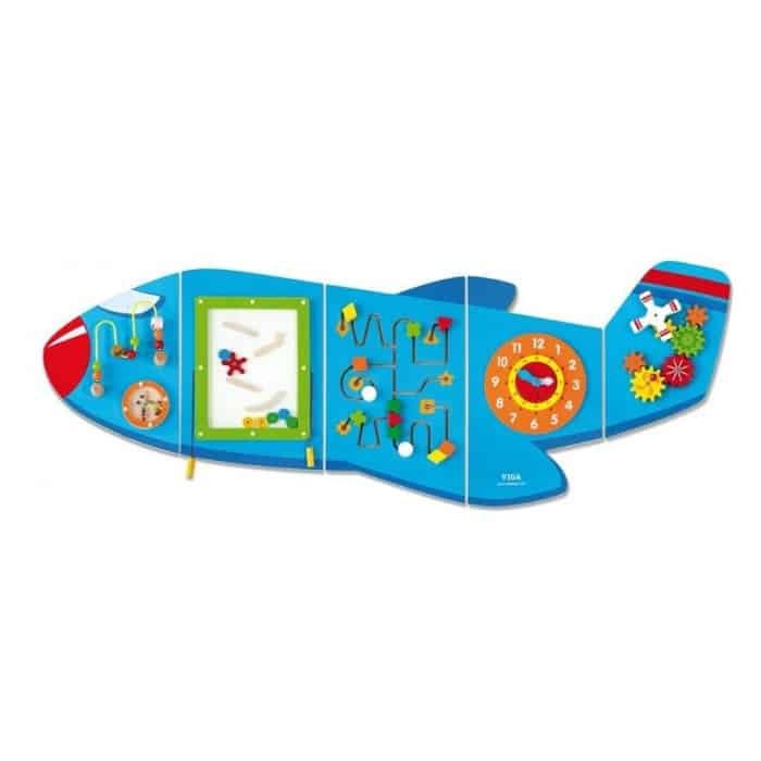 Houten Sensory wand Vliegtuig of rups